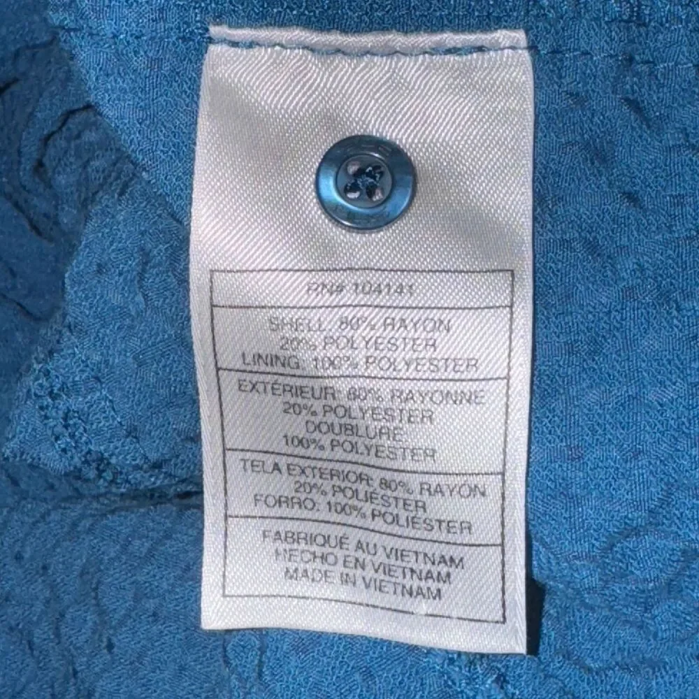 Nike ACG Tank Top Women's M Blue Collared Button Front Back Vented Pockets